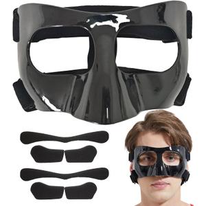 Nose Guard for Broken Nose Adjustable Basketball Baseball Softball Face Guards Face Shield Masks for Adults and Teenagers Sports Training Nose Guard Protects Nose and Face from Injury