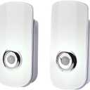 2 Pack LED Night Light, Flashlight Motion Sensor Cut 3-in-1, Rechargeable Emergency Light, Auto Sensing Energy Saving Wall Mount Plug-in Light Portable LED Torch White Small Size