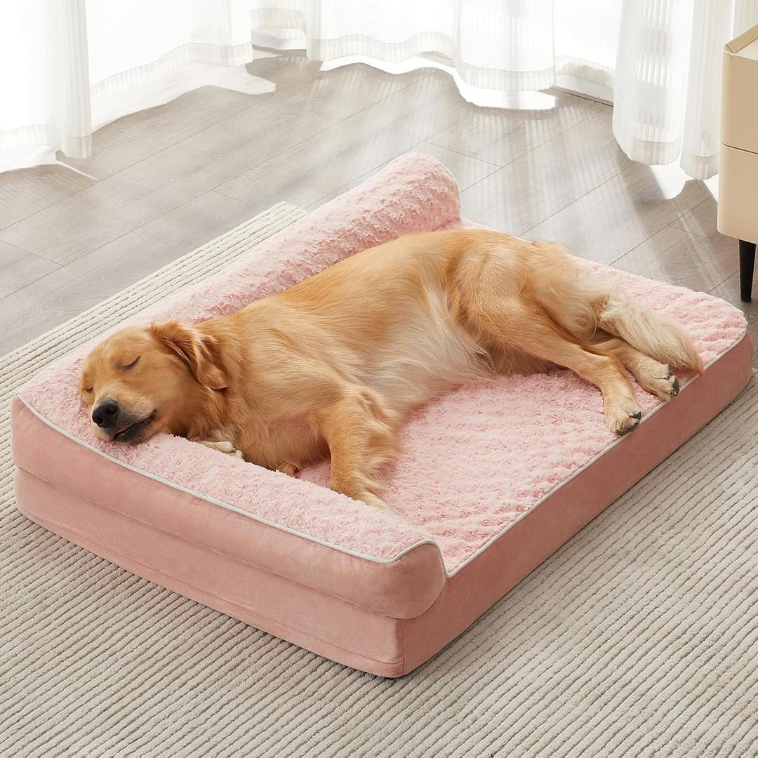 BFPETHOME Orthopedic Washable Dog Bed, Sleeping Couch for Large Senior Dogs