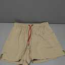 Gleeease Mens Swim Trunks 5 Inch with Mesh Lining Quick Dry Stretch Bathing Suits for Men Board Shorts Men's Swimwear Khaki