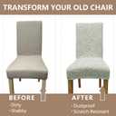 Stretch Dining Chair Covers Set of 6, Floral Print Soft Removable Washable, Pet Friendly Furniture Protector, Universal Chair Slipcovers for Home, Kitchen, Ceremony Dining Room Seat