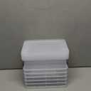 6 Pack Extra Large Pencil Box with Removable Divider, Thickened Pencil Case Bulk, Clear Crayon Marker Organizer Stackable Plastic Small Storage Containers for Pen Craft School Supplies(Grey)