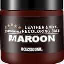 STARTSO WORLD Leather Recoloring Balm, Maroon Leather Repair Kit for Furniture, Leather Dye, Leather Color Restorer for Couches, Leather Couch Paint | Repair, Restore & Renew Old, Faded Leather