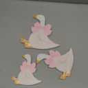 Lineshading 3 Pcs Silly Goose Birthday Party Decoration Pink Bow Wooden Silly Goose Baby Shower Decor Funny Table Centerpiece Gift for Party Favor Desk Tiered Tray, 5.9/4.7/3.9 Inch