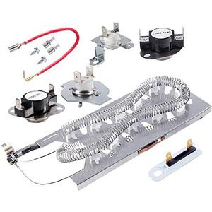 3387747 Dryer Heating Element & 279816 Thermostat Kit & 279973 3392519 Thermal cut-off Fuse Replacement Compatible with Kenmore, Samsung, Whirlpool, KitchenAid electric dryers and more.