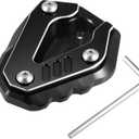 X AUTOHAUX 1 Set Aluminum Alloy Motorcycle Kickstand Pad for BMW S1000RR 2019-2023 Motor Bike Extension Foot Support with Wrench Black
