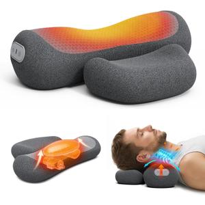 Yunari 3-in-1 Rechargeable Neck Massager Pillow with Heating & Traction, 2026 Latest Patented Ergonomic Cervical Pillow for Deep Tissue Neck Pain Relief, Shoulder & Neck Hump Corrector for Women, Men