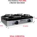 Koblenz PSK-200S 2-Burner Gas Stove, Silver