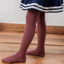 vanberfia Warm Tights for Baby Girl: Winter Cotton Cable Knit Stocking - Thick Toddler Legging for Various Occasions (6-12 Months, Cll17088)