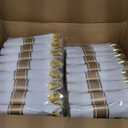 Bestluck 700PCS Gold Plastic Plates for 100 Guests, Disposable Dinnerware Sets Include 200 Gold Rim Plastic Plates, 100 Silverwares, 100 Cups, and 100 Pre Rolled Napkins for Party, Wedding, Graduation