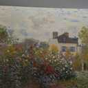 Canvas Wall Art - Claude Monet 'The Artist's Garden In Argenteuil' Wall Art for Living Room, Bedroom, or Office Dcor by Trademark Fine Art (32"L x 24"W)