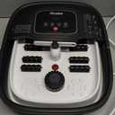 HOSPAN Collapsible Foot Spa with Heat, Bubble, Red Light, and Temperature Control, Foot Bath Massager with 8 Shiatsu Massage Rollers, Pedicure Foot Spa for Relaxation and Stress Relief, Black