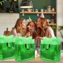KeerxunBag 12Pcs Reusable Gift BagsIncludes Tissue Paper Gift bag with handle Birthdays Parties Holidays Weddings Medium 13x5x11in Green Gift Bags