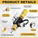 Tujoe R410a Valve Core Remover Tool HVAC Air Conditioning Refrigerant Angled Compact Ball Valve Compatible with Sae 1/4 and 5/16 Port R410 R32 Brass Adapter 20 Cores 10 Brass Nut 270 Sealing Washer