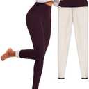 FULLSOFT Thick Fleece Lined Leggings for Women – High Waisted Winter Thermal Warm Yoga Pants Workout Tummy Control Leggings, Size Medium
