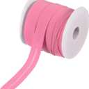 MECCANIXITY 3/4 Inch Single Fold Bias Tape Polyester Continuous Bulk Bias Tape Roll for Sewing, Seaming Quilting Hemming Binding Crafts (Rose Red 25 Yards)