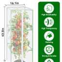ZeeDix 43.3" x 16.1" Garden Bird Netting for Square Tomato Cage, 4 Pack Garden Mesh Barrier, Plant Covers Protect Tomatoes, Vegetables, Blueberry Bush from Birds & Pests