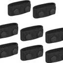 PATIKIL Nylon Belt Keepers, Double Snaps Belt Keepers Nylon Webbing Loop Holder with Double Snaps for Belt Duty Belt Security Fixing (Black)