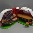 Red Barn Toys for Toddlers 1-3, Farm Animal Figures Playset with Tractor for 2 3 4 5 Year Old Kids, Musical Preschool Montessori STEM Learning Toys, Easter Christmas Birthday Gifts for Boys Girls