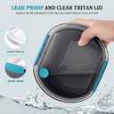 Small Salad Container for Lunch-35oz Divided Bento Box Lunch Box for Fresh Meals,Portable Salad Bowls To Go with 2-Compartment Tray Meal PrepLeak Proof Tritan Lid, Dishwasher & Microwave SafeNavy