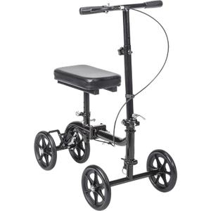 Drive Medical Steerable Folding Knee Scooter & Leg Scooter, Black