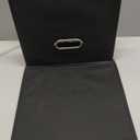 CADONO File Organizer Box with Lid, Large Hanging File Folder Organizer with Plastic Slide, Collapsible Portable Filing Storage Boxes for Office/Decor/Home (Black, 14.9 x 12.59 x 10.8 inch) (1Pack)