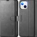TUCCH Case Wallet for iPhone 13 (6.1") 2021, RFID Blocking 3 Card Holder Kickstand PU Leather Flip Folio, [Shockproof TPU Inner Shell] Phone Cover, Black