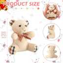 Skylety 16 Pcs Mini Plush Bear Bulk 4 Inch Bear Stuffed Animal Toy Doll Small Soft Keychain Gifts for Birthday Baby Shower Wedding Party Favor(Light Brown, Dark Brown, Pink, Beige)