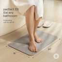 Deepstone Stone Bath Mat for Bathroom, Diatomaceous Earth Stone Mat Bathroom, Super Absorbent Quick Dry & Non Slip for Shower, Tub & Floor, 24" x 16", Gray