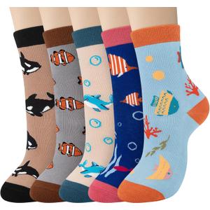Women Girls Socks Cute Animal Socks Cat Dog Cow More Fun Novelty Socks Gifts for Girls Christmas Birthday