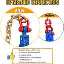 Upgraded Snatch Block with Chain, Snatch Block 4 Ton WLL, for 1/2 Inch Wire Ropes,Snatch Block Pulley for Towing and RecoveryRollback Wrecker Car Carrier Tow Truck Accessories