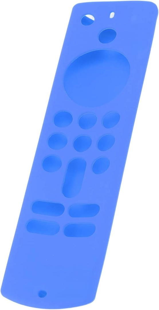 Anti Slip Silicone Remote Control Cover for Fire TV Stick, Grip Enhancing Protective Case for Family Use (Blue)
