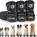 Dog Shoes for Large Small Medium Dogs Knob Breathable Dog Boots & Paw Protectors Non-Slip (Black, 7)