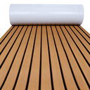 FOCEAN Boat Flooring EVA Foam Boat Decking Faux Teak Marine Flooring Boat Mat Boat Carpet Sheet for Motorboat RV Yacht Kayak Surfboard, 94.5"x 47.2"/35.4"/23.6"/15.7", Brown With Black Seam Lines