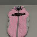 AOFITEE Dog Coat, Warm Dog Winter Coat for Small Dogs, Reflective Turtleneck Dogs Jacket with Harness Built in, Waterproof Windproof Pet Fleece Vest Snow Jacket for Cold Weather, Pink S