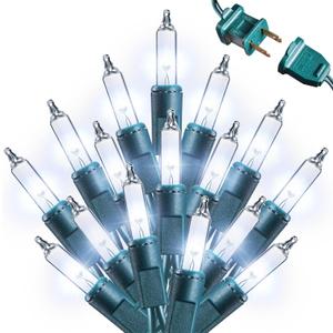 Christmas Lights -2 Pack Total 43FT 200 Count Conectable Waterproof String Lights Brighter Detachable Plug-in Lights Indoor & Outdoor for Christmas Decoration(Cool White)