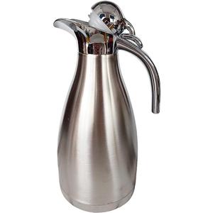 68 Oz Large Stainless Steel Thermal Coffee Carafe for Keeping Hot or Cold Beverage Dispenser, Double Walled Vacuum Insulated Thermos Pot Server for Tea, Keep Hot Water for 12 Hours (Silver 2L)