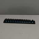 DURATECH 3/8" Drive Stubby Impact Socket Set, Low Profile Impact Sockets, 14-Piece, Metric, Size Covers 6-19mm, Cr-Mo Steel, Organized in Magnetic Storage Rail