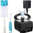 Dreyoo Pet Water Fountain Pump Compatible with PioneerPet Smartcat Fountain, 50 GPH 2W Cat Water Fountain Pump Replacement with Cleaning Brush Kit for Cat Water Dispender Pet Drinking Fountain