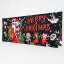 Christmas Garage Door Cover Red and Green Xmas Backdrop Hanging Sign Winter Seasonal Holiday Decor Merry Christmas Decorations for Garage Door