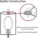 Aspen Creative 33137, Mushroom Pleated Traditional Spider Lamp Shade, Pleated White, 9" Top x 18" Bottom x 13" Slant
