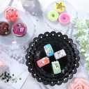 Honeydak 3 Sets of 3 Tier Serving Tray 3 Tiered Dessert Stand Wedding Cupcake Stand PP Plastic Cupcake Holder Dessert Tray Cake Fruit Candy Table Display Set for Birthday(Black)