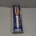 Conair Double Ceramic 3 Barrel Curling Iron, Hair Waver, Create Beachy Waves, Long-Lasting Natural Tight Waves for all Hair Lengths, White / Rose Gold