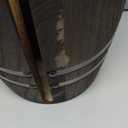 Solid Wood Paper Towel Holder for Countertop, 13.58" x 7.09" Barrel-Style with One-Handed Tear Design, Fit Most Standard Kitchen Paper Towel Rolls, Farmhouse Papers Towels Dispenser (Brown)