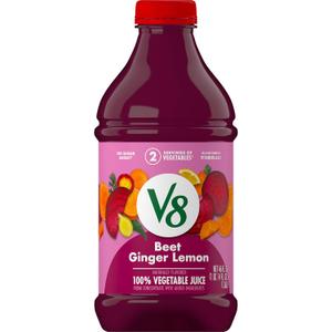 V8 Beet Ginger Lemon 100% Vegetable Juice, 46 fl oz Bottle (EXP 10/23/26)