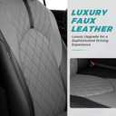 for Grand Highlander Seat Covers Full Set, 1:1 Custom Fit for Grand Highlander 2024 2025 2026 7 Seaters,2nd Row Captain Chairs Leather Seat Protectors(Black-Grey)