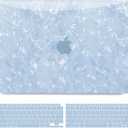 B BELK Compatible MacBook Air Case M1 2022, Laptop Plastic Hard Case + 2 Keyboard Cover, Glitter Pearly-Lustre Shell Pattern Blue