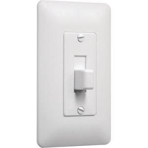 Mid-size White 1-Gang Decorator Toggle Switch Wall Plate with Toggle Cover, Paintable Outlet Cover Replaces Old Wall Plate