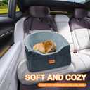 Vivifying Dog Car Seat for Small & Medium Dogs, Detachable & Washable Booster Seat for Pets Up to 30lbs, Travel Bed with Storage Pockets and Safety Belt  Gray&Black