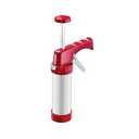 Ourokhome Cookie Press Icing Gun - Biscuit Maker Machine with 16 Discs and 6 Cake Decoration Tips (Red)